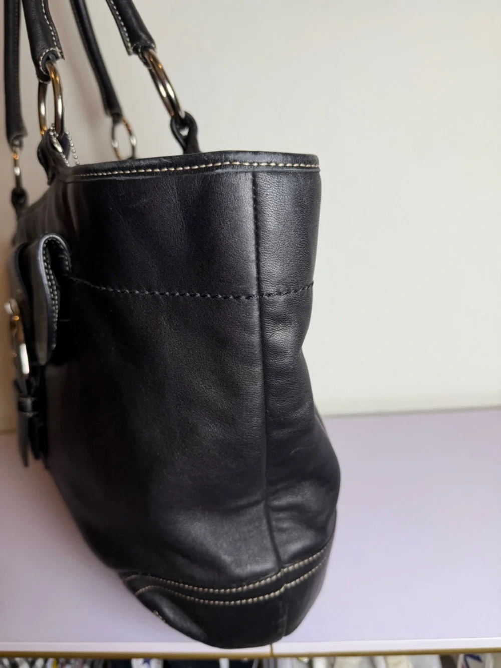 Vintage Coach Soho Large Business Tote y2k leather bag Coach